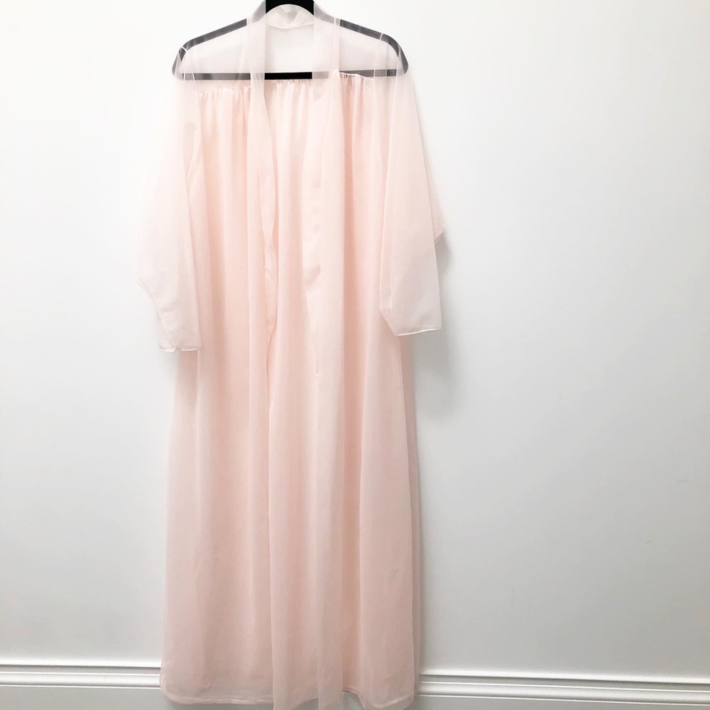 Vintage French Maid sheer pink robe/house coat.